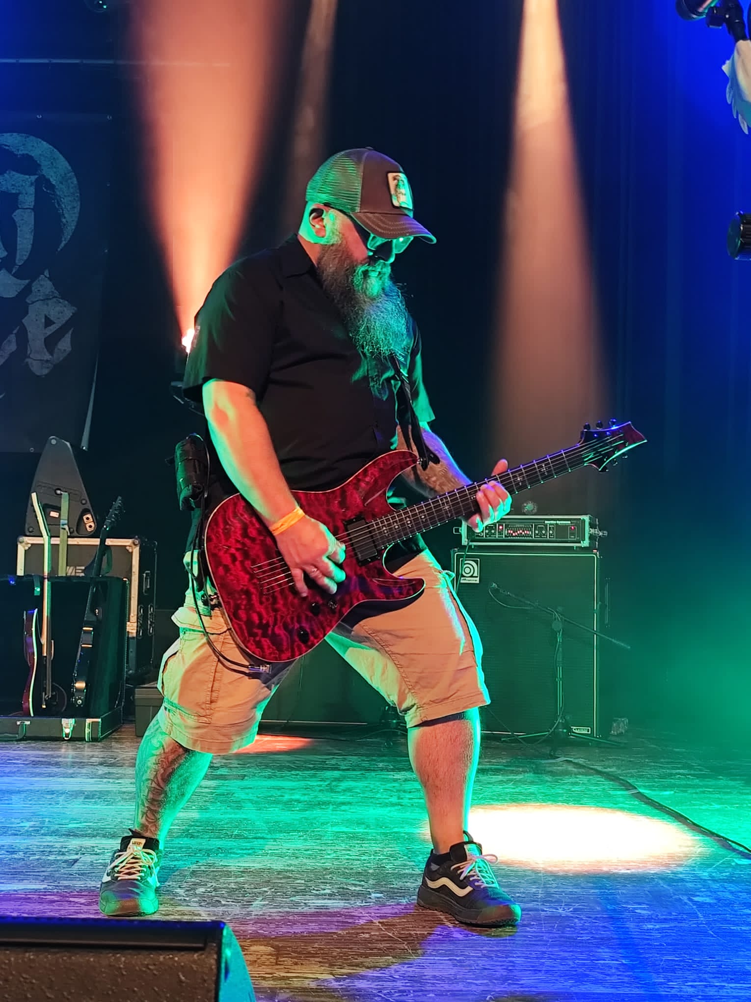 Viktor playing lead guitar with atmospheric melodies